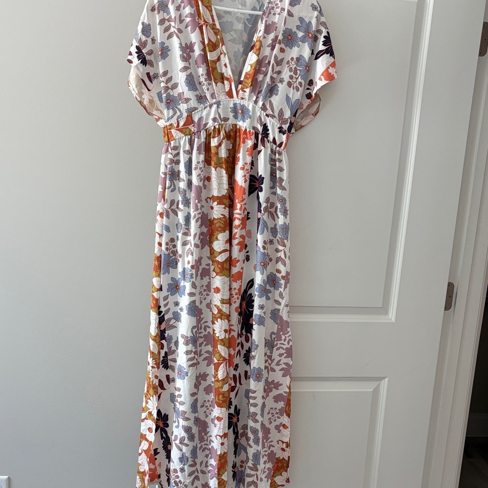Amazon Essentials Multicolor Floral Maxi Dress